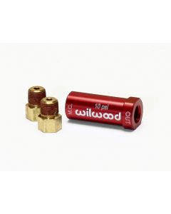 Wilwood Residual Pressure Valve - New Style w/ Fittings - 10# / Red - 260-13784