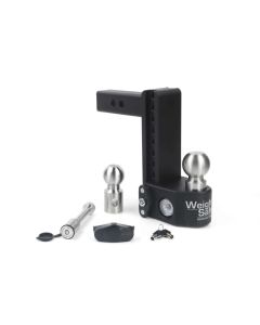 Weigh Safe 8in Drop Hitch w/Built-in Scale & 2in Shank (10K/15K GTWR) w/WS05 - Steel - SWS8-2-KA