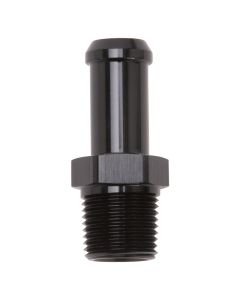 Edelbrock Hose End Straight 3/8In NPT to 1/2In Barb Black Anodize - 8114