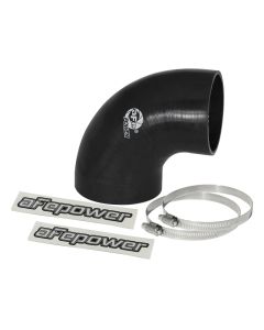 aFe Magnum FORCE CAI Univ. Silicone Reducing Coupler (4in. to 3.5in. ID) 90Deg. Elbow - Black - 59-00065