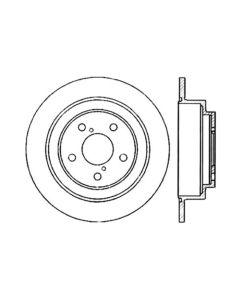 StopTech 02-05 Subaru Impreza WRX Rear Drilled Left Brake Rotor - 128.47011L