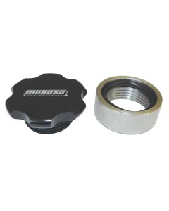Moroso Universal Filler Cap Kit - 1-1/4-12UNF - Steel Bung - Black Anodized - 85284
