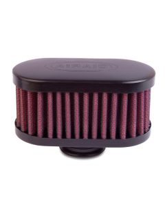 Airaid Rubber Top 1in ID - Push On 4in x 2in Oval OD 2in Tall Breather Filter - 771-481