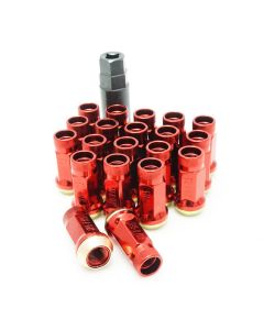 Wheel Mate Muteki SR45R Lug Nut Kit Lock Set 12x1.5 45mm - Red - 34938R