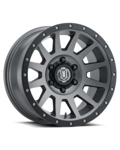 ICON Compression 18x9 6x135 6mm Offset 5.25in BS Titanium Wheel - 2018906352TT