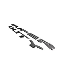 Putco 20-22 Ford Super Duty Letters Tailgate/Rear Ford Lettering Emblems (Stamped/ Black Platinum) - 55557BPFD