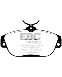 EBC 91-93 Volvo 740 2.3 (ABS) (Girling) Yellowstuff Front Brake Pads - DP41095R