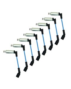 Moroso GM LS Ignition Wire Set - Ultra 40 - Unsleeved - Coil-On - Alum Shielded - 9.75in Wire - Blue - 73659