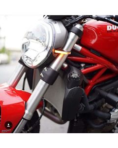New Rage Cycles 09-13 Ducati Monster 1100 Front Turn Signals - 1100-FS-D