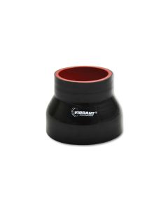 Vibrant Silicone Reducer Coupler 4.00in ID x 3.00in ID x 4.50in Long - Black - 19738