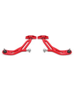 BMR 10-14 Ford Mustang Adj. Lower A-Arms Delrin/Rod End w/ 19mm STD. Ball Joint - Red - AA755R