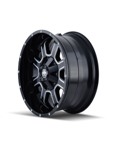 Mayhem 8103 Fierce 17x9 / 6x135 BP / -12mm Offset / 106mm Hub Black w/ Milled Spokes Wheel - 8103-7937M