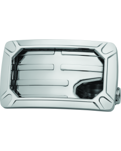 Kuryakyn Nova Curved Horizontal Mount Side License Plate Holder Chrome - 3192