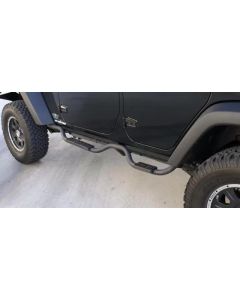 Rampage 2007-2018 Jeep Wrangler(JK) Unlimited Side Bar Drop Step Slimline - Black - 26628