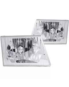 ANZO 1992-2006 Ford Econoline Crystal Headlights Chrome - 111026