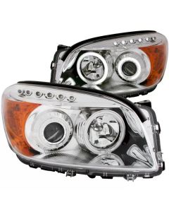 ANZO 2006-2008 Toyota Rav4 Projector Headlights w/ Halo Chrome (CCFL) - 111121