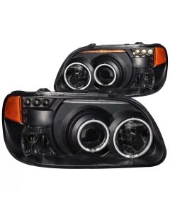 ANZO 1995-2001 Ford Explorer Projector Headlights w/ Halo Black 1 pc - 111132