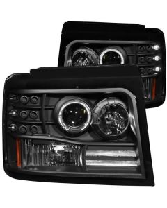 Anzo USA Projector Headlight Set w/Halo Ford 1992-1996- ANZO-111184