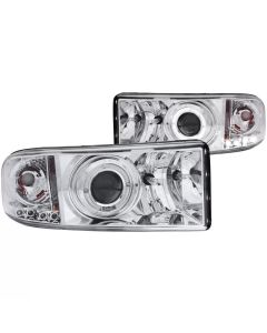 ANZO 1994-2001 Dodge Ram Projector Headlights w/ Halo Chrome - 111195