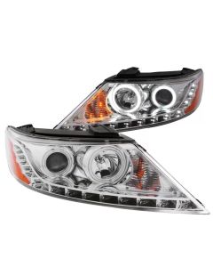 ANZO 2011-2013 Kia Sorento Projector Headlights w/ Halo Chrome (CCFL) - 111249