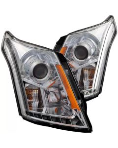 ANZO 2010-2015 Cadillac Srx Projector Headlights w/ Plank Style Design Chrome - 111307