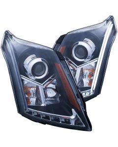 ANZO 2010-2015 Cadillac Srx Projector Headlights w/ Plank Style Design Black - 111308