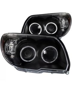 ANZO 2006-2009 Toyota 4Runner Projector Headlights w/ Halo Black - 111320