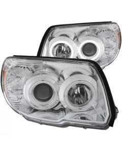 ANZO 2006-2009 Toyota 4Runner Projector Headlights w/ Halo Chrome - 111321