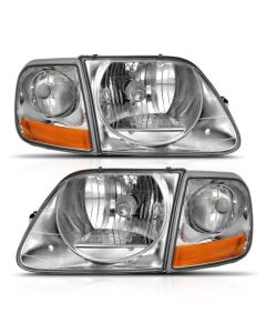 ANZO 1997-2003 Ford F-150 Crystal Headlight G2 Clear With Parking Light - 111438