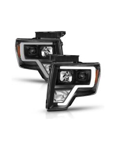 ANZO 2009-2014 Ford F-150 Projector Light Bar H.L Black Amber - 111443