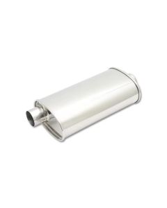 Vibrant StreetPower Oval Muffler 3.50in Inlet/Outlet (Offset-Center) - 1133