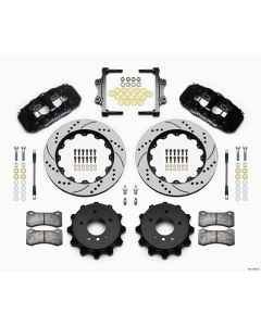 Wilwood AERO4 Rear Kit 14.00 Drilled 2007-2011 BMW E90 Series w/Lines - 140-13583-D
