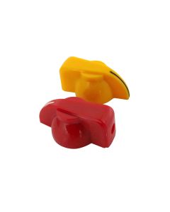 Haltech Triple Switch Panel w/Yellow & Red Knobs - HT-010508
