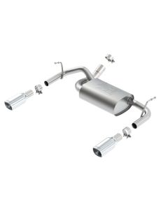 Borla 12-14 Jeep Wrangler JK 2Dr & 4Dr Rear Section ATAK Single Sqaure Rolled Angle-Cut Exit Exhaust - 11860