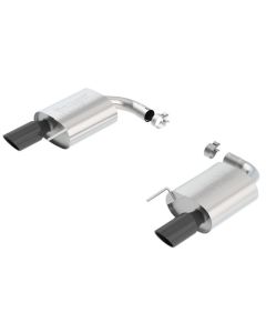 Borla S-Type Rear Section 15-17 Ford Mustang GT 5.0L V8 MT/AT 2.5in pipe 4in tip (Black Chrome) - 11887BC