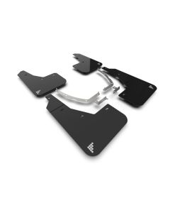 Rally Armor 22-24 Hyundai Ioniq 5 Black UR Mud Flap Silver Battery Logo - MF87-BAT-BLK-SIL