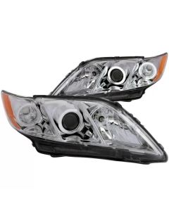ANZO 2007-2009 Toyota Camry Projector Headlights w/ Halo Chrome - 121180