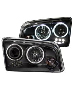 ANZO 2006-2010 Dodge Charger Projector Headlights w/ Halo Chrome (CCFL) - 121218
