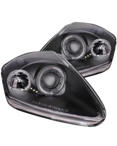 ANZO 2000-2005 Mitsubishi Eclipse Projector Headlights w/ Halo Black - 121332