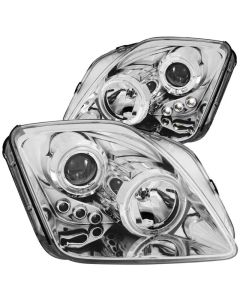 ANZO 1997-2001 Honda Prelude Projector Headlights w/ Halo Chrome w/ LED - 121342