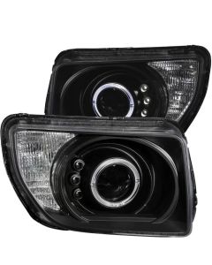 ANZO 2003-2006 Honda Element Projector Headlights w/ Halo Black - 121432