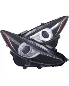 ANZO Projector Headlights With Halo Black w/Amber 14-17 Mazda 3 - 121522