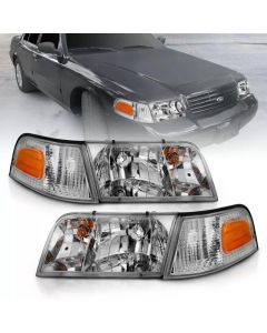 Anzo USA Crystal Headlight Set Ford Crown Victoria 1998-2005- ANZO-121556