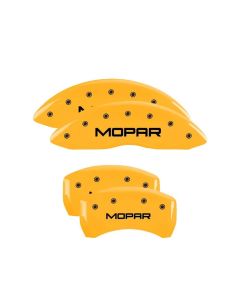 MGP 4 Caliper Covers Engraved Front & Rear MOPAR Yellow finish black ch - 12162SMOPYL