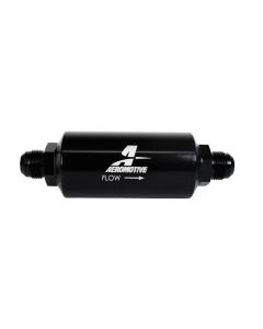 Aeromotive In-Line Filter - (AN-10) 100 Micron Stainless Steel Element Black Anodize Finish - 12389