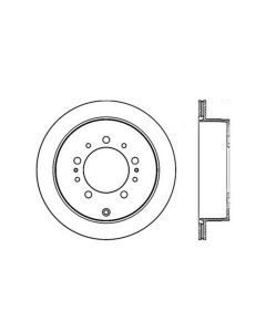 StopTech Power Slot 08-09 Lexus LX450/470/570 / 07-09 Toyota Tundra Slotted Left Rear Rotor - 126.44157SL