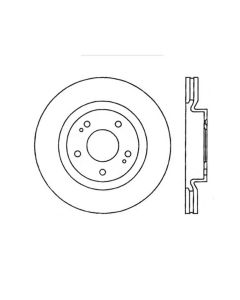 StopTech Power Slot 08-09 Evo 10 Slotted Left Front Rotor - 126.46076SL