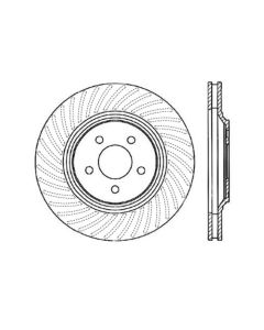StopTech Power Slot 94-04 Ford Mustang Front Left Slotted Rotor - 126.61044SL