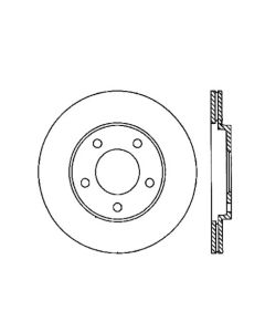 StopTech Sport Slotted Brake Rotor Rear Left Ford Mustang Rear Left 2005-2014- STOP-126.61087SL