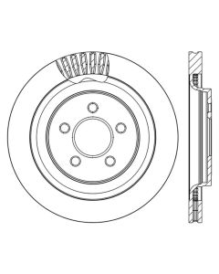 StopTech 2015 Ford Mustang GT w/ Brembo Brakes Left Rear Slotted Brake Rotor - 126.61109SL